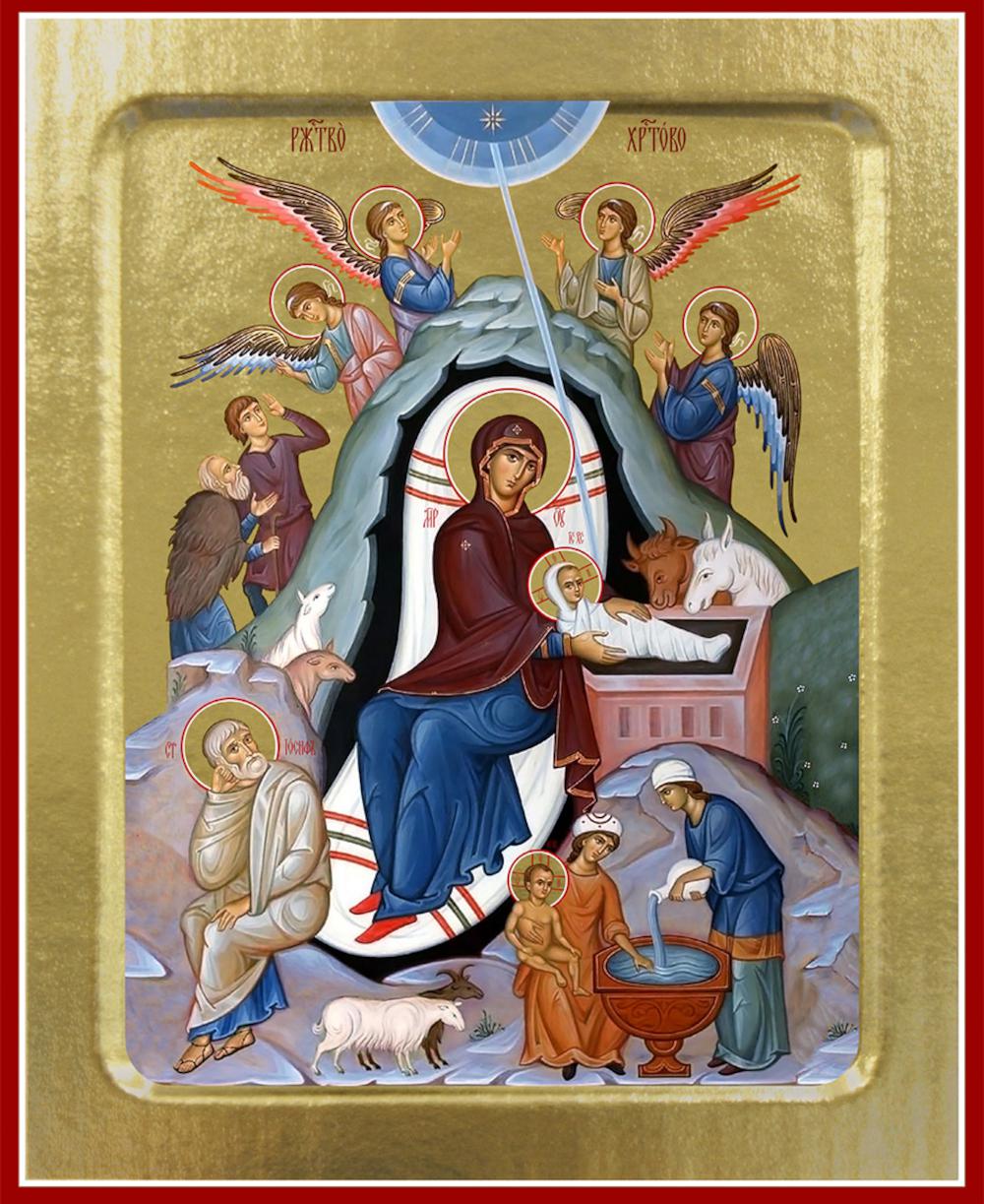 Икона Рождества Христова (на дереве): 125 х 160