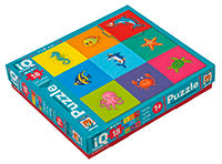 QI Пазл МАКСИ Вкладыши 18 эл. Мои морские животные 1+