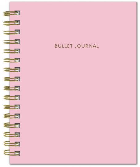 Bullet Journal (Пудровый) 162x210мм, твердая обложка, пружина, блокнот в точку, 120 стр.