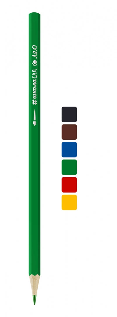 "Лео" "ШколаСад" LSWP-06 Набор акварельных карандашей заточенный 6 цв. . LSWP-06