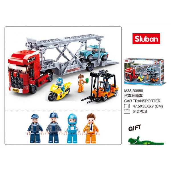 Constructeur en plastique. автовоз + погрузчик, avec figurines, 542 jours. en Russie. cor. dans le cor.12шт