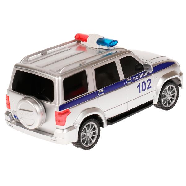 Машина р/у UAZ ПАТРИОТ ПОЛИЦИЯ 19 см, свет, сер, кор. Parc technologique en cor.2*24шт