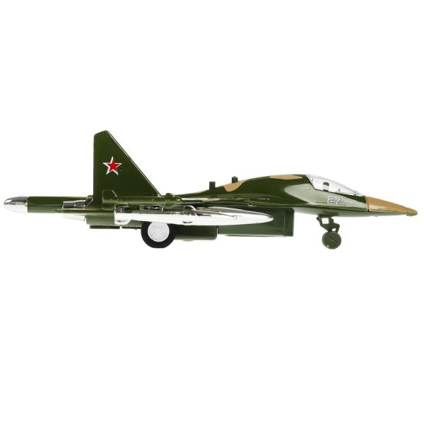 Модель металл свет-звук ИСТРЕБИТЕЛЬ 19,5 см, инерция, кор. Parc technologique dans le cor.2*48шт