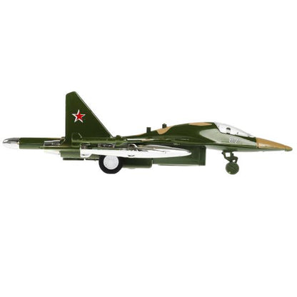 Модель металл свет-звук ИСТРЕБИТЕЛЬ 19,5 см, инерция, кор. Parc technologique dans le cor.2*48шт