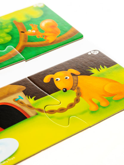 Пазлы парные "Кто где живет?" 20 эл Jouets pour bébé (макси)