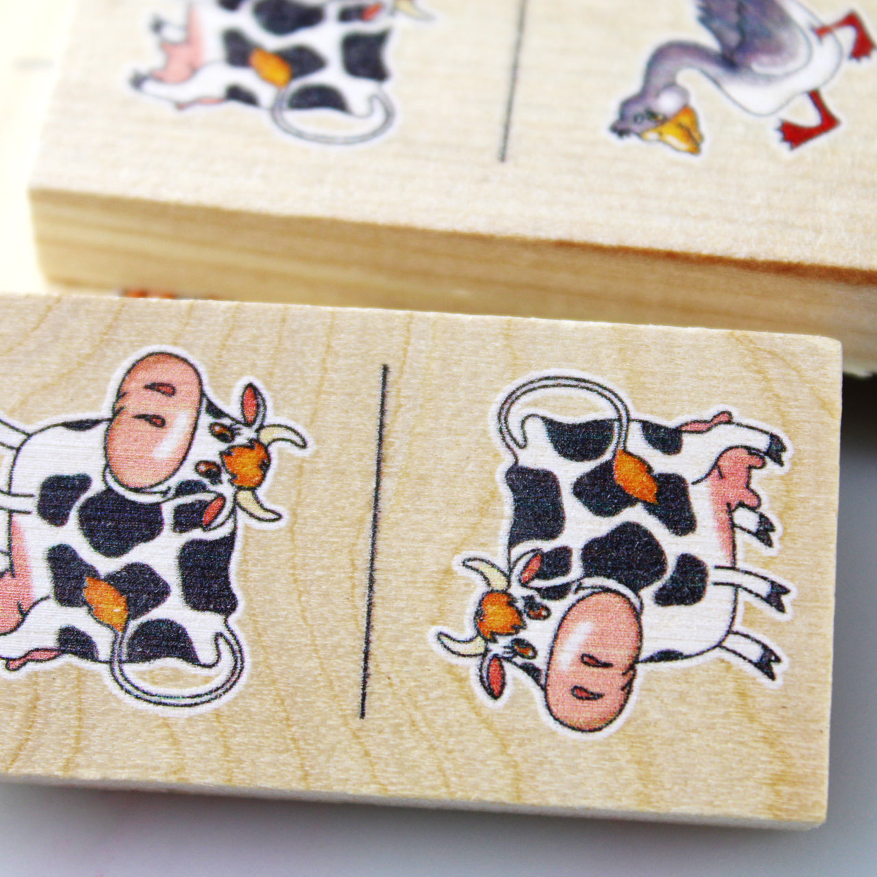 Деревянное детское домино. Жили у бабуси