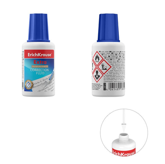 Корректирующая жидкость с губкой ErichKrause Extra, 20г (в пластиковом поддоне в пленке по 10 шт.)