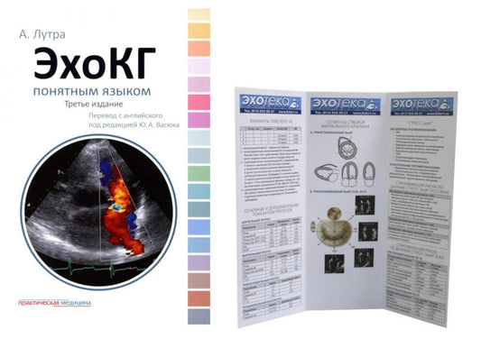 ЭхоКГ понятным языком; + Пособие по эхокардиографии (Буклет Эхотека) (комплект)