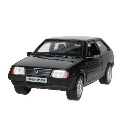 Машина металл свет-звук LADA лада 2108 "СПУТНИК",12см,откр дв,баг,инер,в кор Технопарк в кор.2*36шт