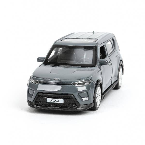 Машина металл KIA soul длина 12 см, двери, багаж., инерц, темно-серый, кор. Parc technologique dans le cor.2*36шт