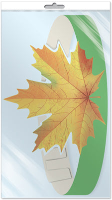*МА-11469 Маска-ободок Желтый кленовый лист (в индивидуальной упаковке с европодвесом и клеевым клапаном) - тема Деревья