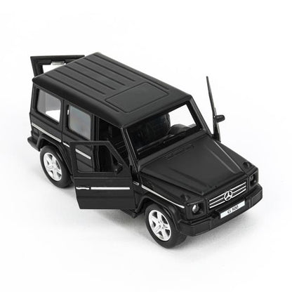 Machine en métal MERCEDES-BENZ CLASSE G МАТОВЫЙ 12 см, двер, багаж, черный, кор. Parc technologique dans le cor.2*36шт