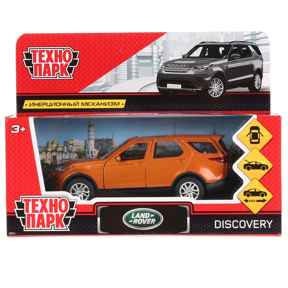 Machine en métal LAND ROVER DISCOVERY 12 cm, ouverte. двери, инерц, золотой,в кор. Parc technologique dans le cor.2*36шт