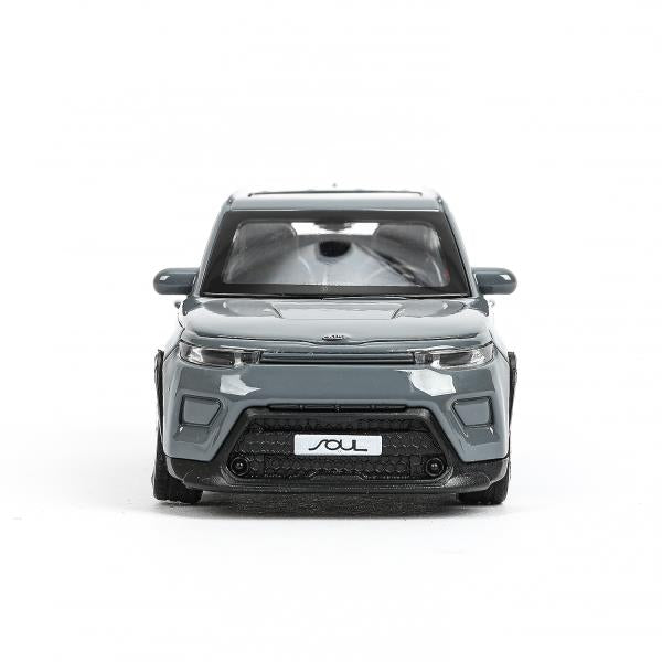 Машина металл KIA soul длина 12 см, двери, багаж., инерц, темно-серый, кор. Parc technologique dans le cor.2*36шт