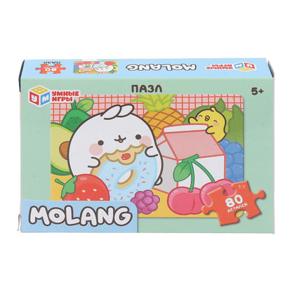 Molang. Molang. Пазлы в коробке 80 деталей. 130х90х25 мм. Умные игры в уп.16шт в кор.8уп