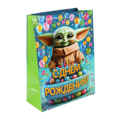 Пакет подарочный глянцевый xl,воин звезд,140 гр/м2 ЧУДО ПРАЗДНИК в кор.5*12шт