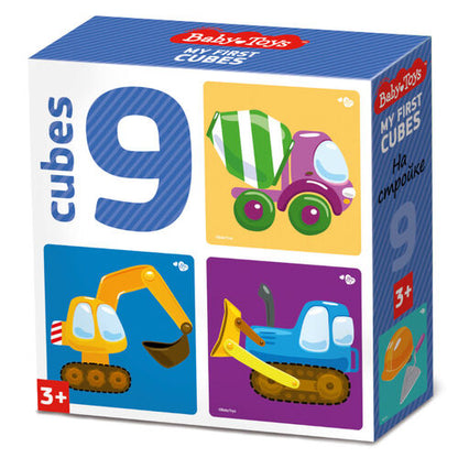 Кубики "На стройке" (без обклейки) 9 шт Jouets pour bébé