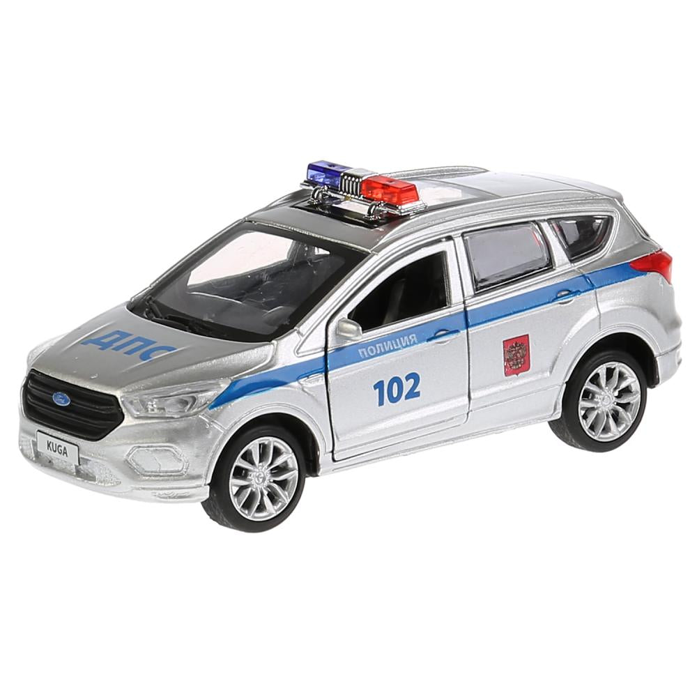 ТМ Технопарк. Machine métallique "FORD KUGA ПОЛИЦИЯ" 12 cm, ouverte. двери, инерц. dans le cor. dans le cor.2*36шт