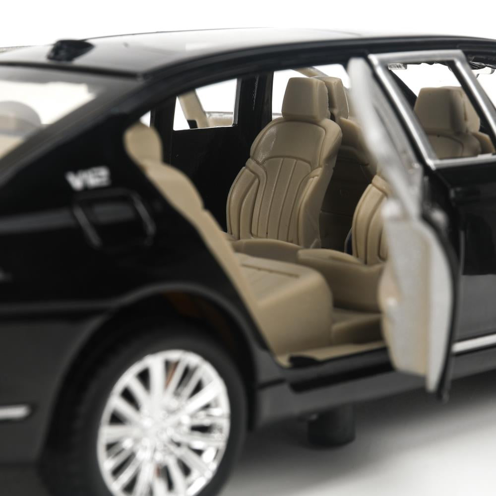Машина металл свет-звук BMW 760, 22 см, двери, капот, багажник, инерция - в кор.24шт