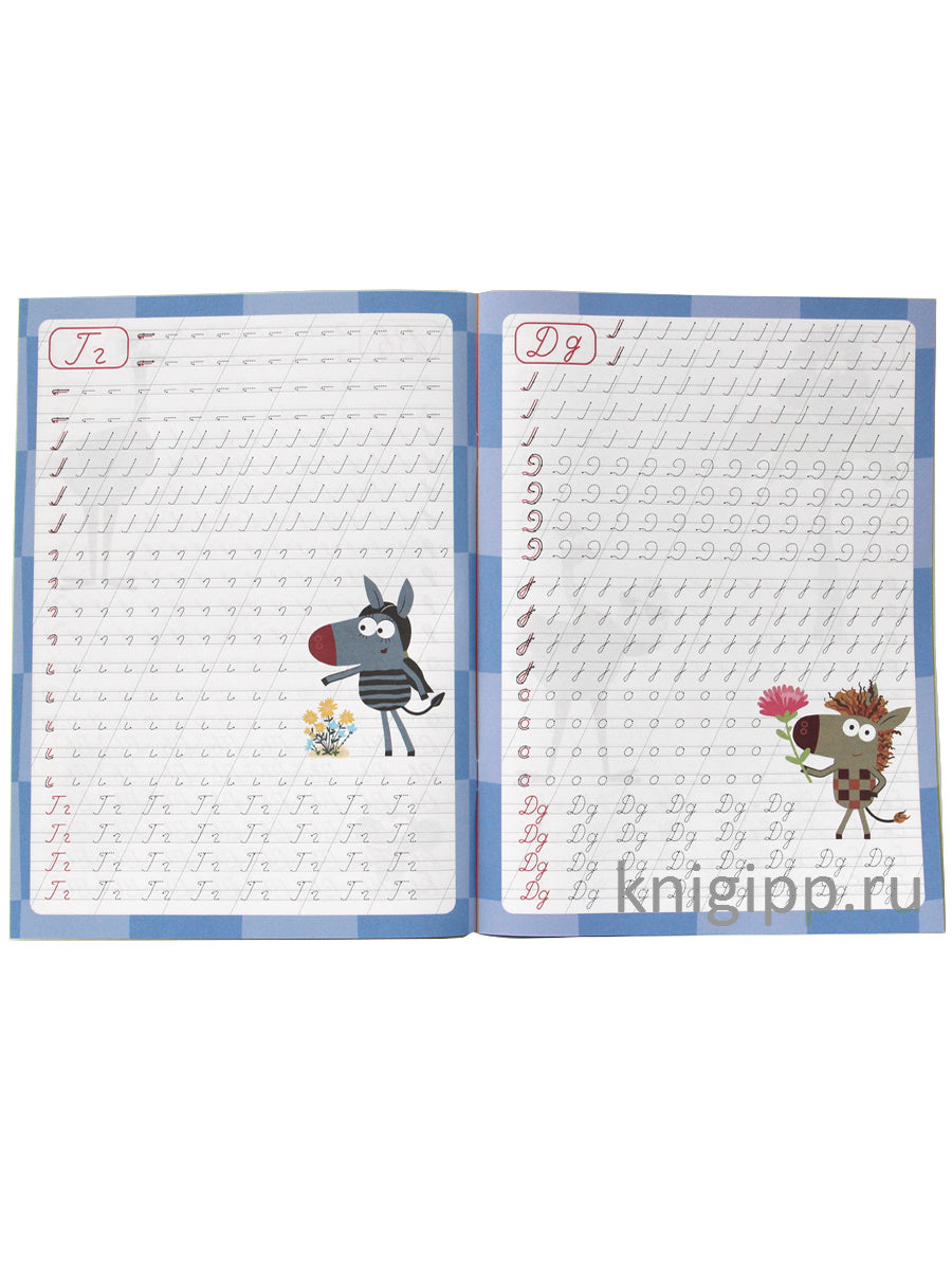 ЗЕБРА В КЛЕТОЧКУ. Description calligraphique. ПИШЕМ БУКВЫ И ЦИФРЫ