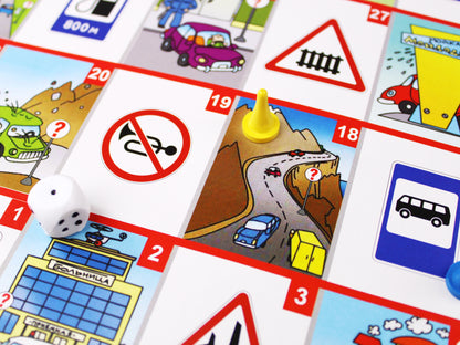 Игра настольная ходилка Викторина в картинках "Дорожные знаки" в кор.10шт