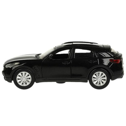 Machine en métal "INFINITI QX70", d'une taille de 12 cm, ouverte. double, inerte, noir dans le cor. Technoparc dans le cor.2*36шт