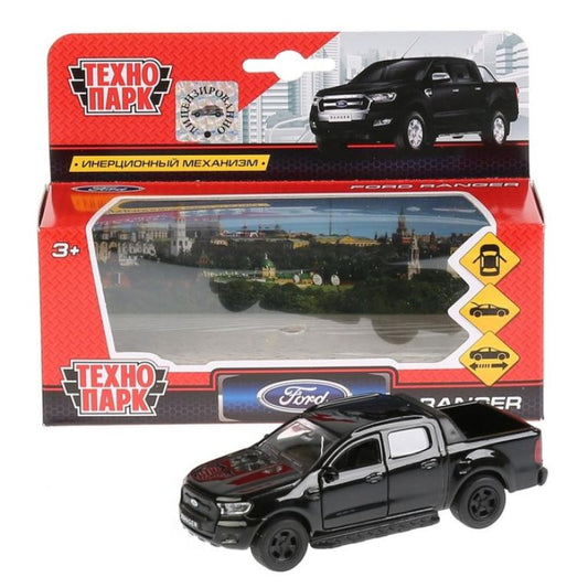 SB-18-09-FR-N(BL) 272087 Машина металл FORD ranger пикап черный 12см, открыв. двери, инерц. в кор.