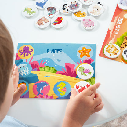 Лото с деревянными фишками "Кто где живет?" Baby Toys