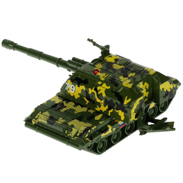 Modèle métallique МСТА-ГАУБИЦА 12 cm, вращается башня, инерция, камуф, kor. Parc technologique en cor.2*24шт