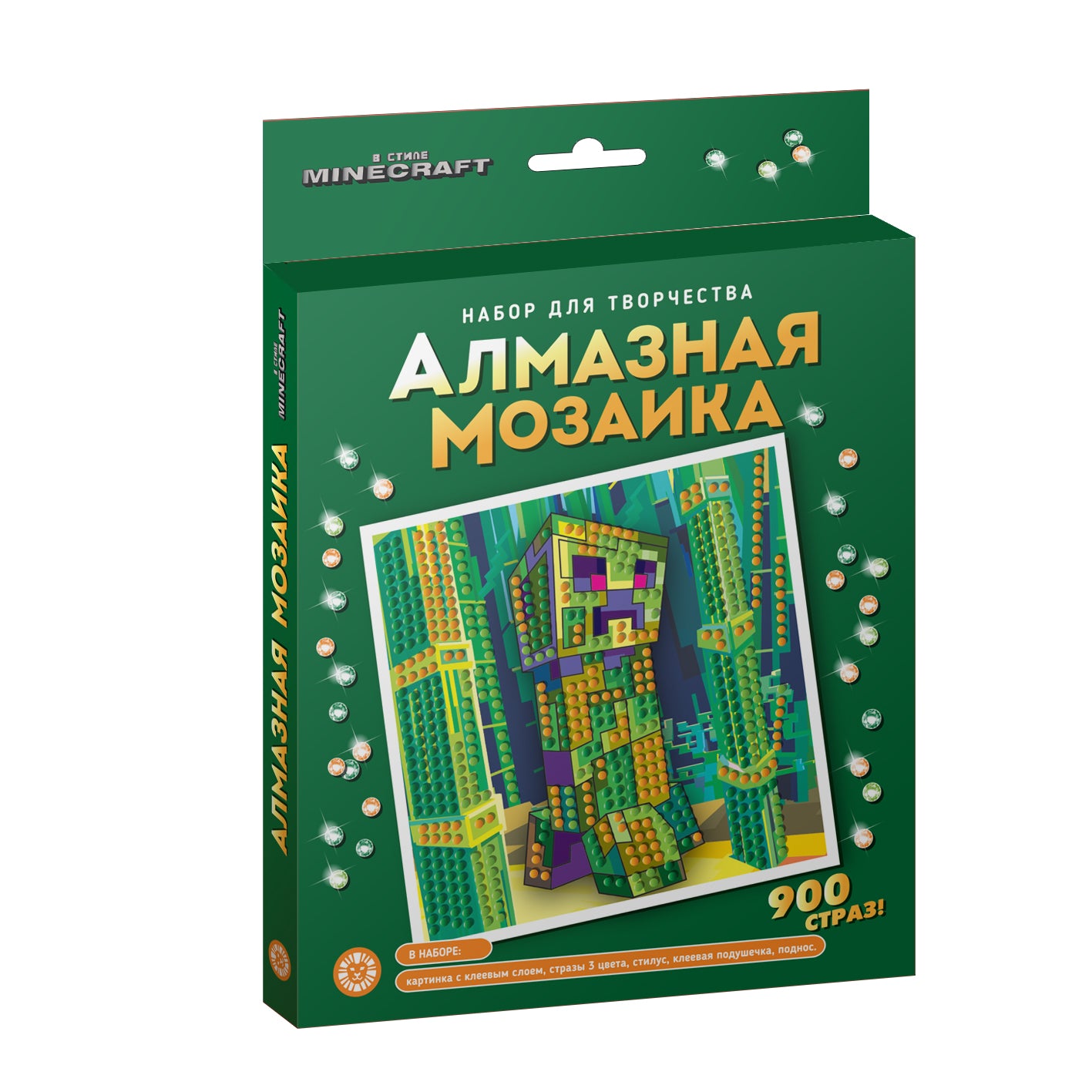 Dans le style Minecraft. Набор для творчества «Алмазная мозаика».