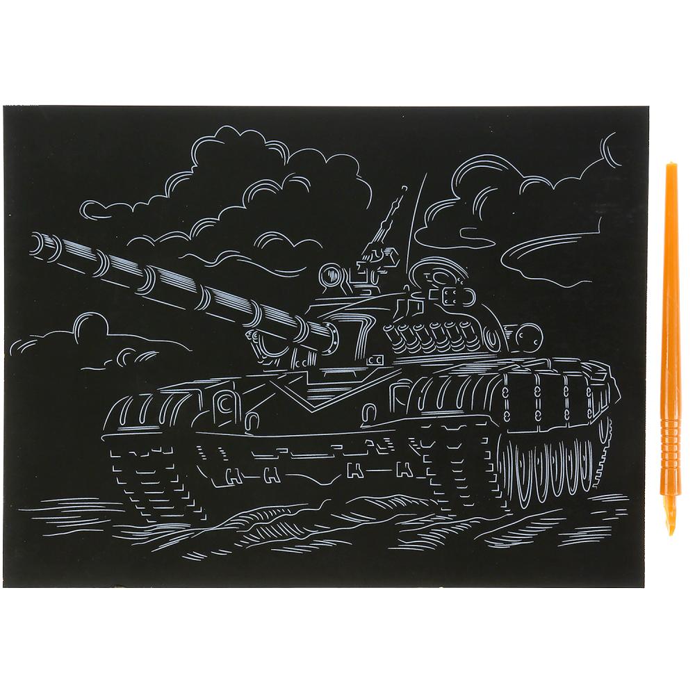 100SCRATCHART-GOLD-TANK 304609 Gravure 18*24 cm, taille MultiArt en cor.120