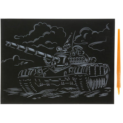 100SCRATCHART-GOLD-TANK 304609 Gravure 18*24 cm, taille MultiArt en cor.120