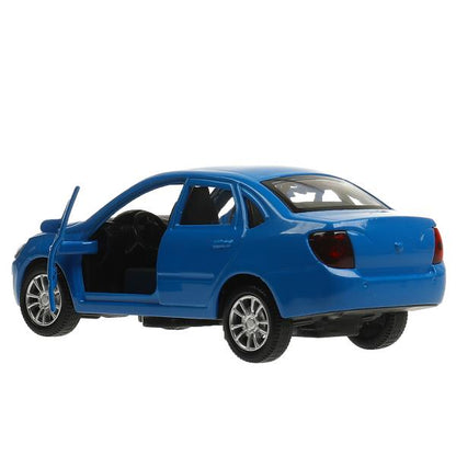 Машина металл LADA granta 11,5 см, двери, багаж, инерц, синий, кор. Технопарк в кор.2*36шт