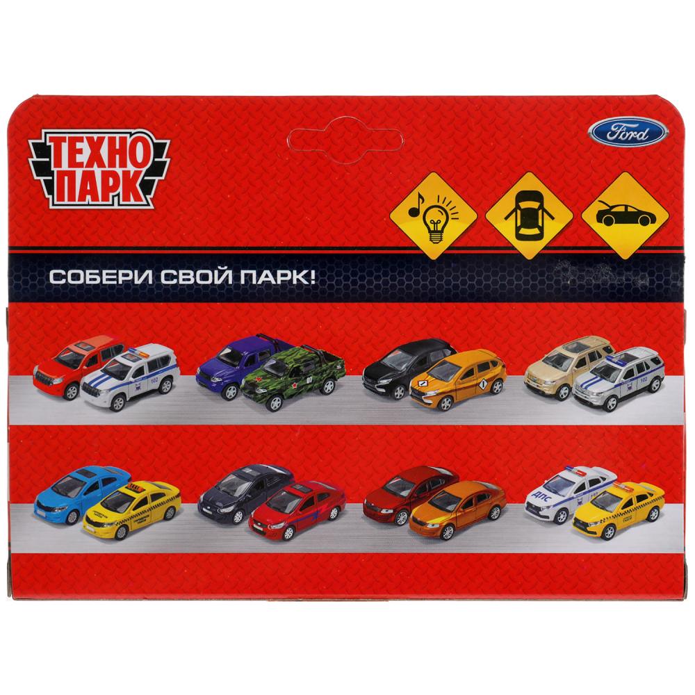 Машина металл свет-звук FORD MONDEO ТАКСИ 12 cm, двери, багаж, инерц, кор. Технопарк в кор.2*36шт