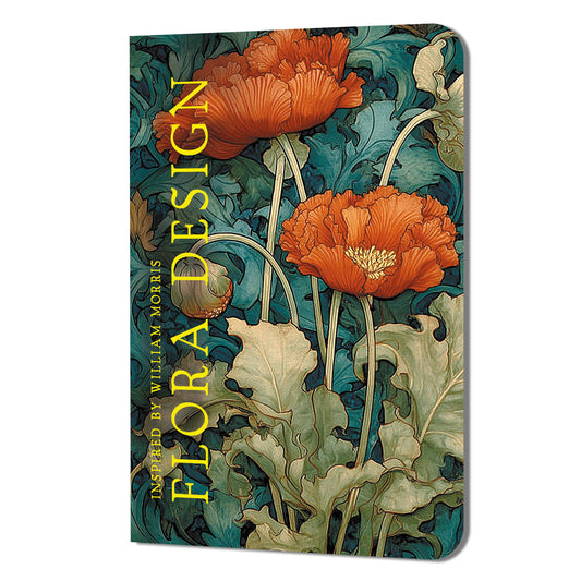 Блокнот FLORA DESIGN. Inspired by William Morris (красные маки)