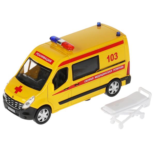 Machine en métal RENAULT MASTER РЕАНИМАЦИЯ 14 см, double, nez, инерц, кор. Parc technologique dans le cor.2*32шт