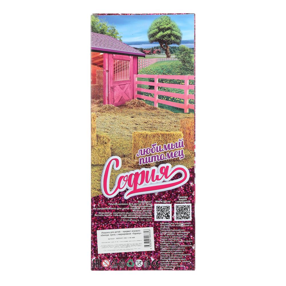 Кукла 29см София, руки и ноги сгиб., питомец, акс, кор КАРАПУЗ в кор.24шт