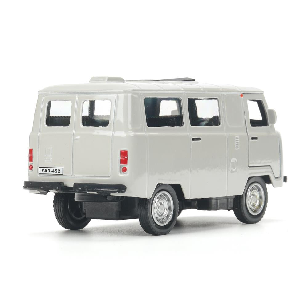 Машина металл уаз-452 "буханка" 10,5 см, дв, инерц, серебристый, кор. Технопарк в кор.2*36шт