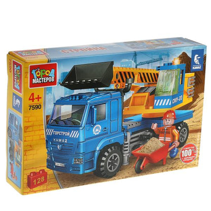 KAMAZ конструктор камаз ЭКСКАВАТОР, 128 дет. Город мастеров в кор.2*18шт