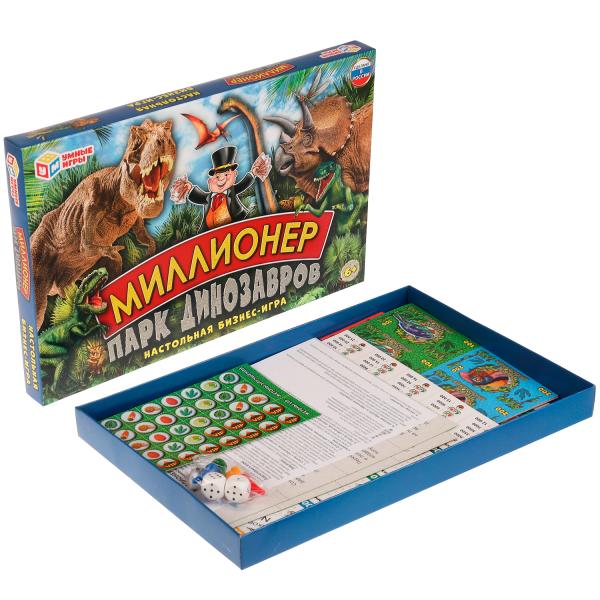 Millionnaire. Parc dinosaures. Настольная бизнес-игра. 217х330х27 mm. Умные игры. dans le cor.20шт