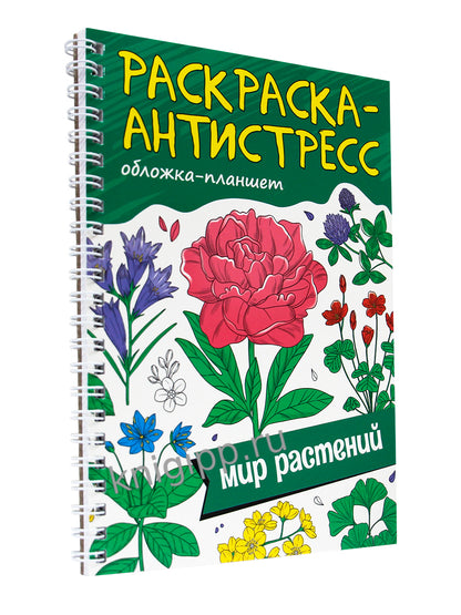 РАСКРАСКА АНТИСТРЕСС на гребне А5. МИР РАСТЕНИЙ