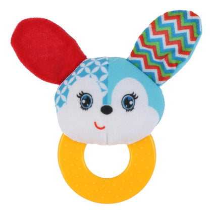 Текстильная игрушка погремушка с кольцом "пушистый зайчонок" Умка на карт. (русс. уп.) в кор.375шт