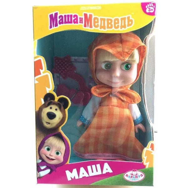 Кукла Маша и Медведь маша 15см, без звука, акс, кор КАРАПУЗ в кор.30шт