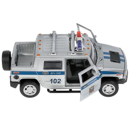 Machine en métal pour camion HUMMER H2 PICKUP 12 cm, double, sac, cor. Parc technologique dans le cor.2*36шт
