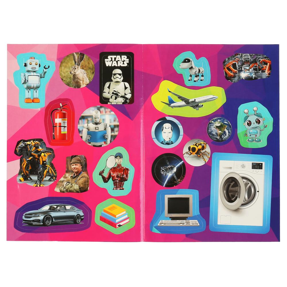 "УМКА". РОБОТЫ (ЭНЦИКЛОПЕДИЯ А4 С НАКЛЕЙКАМИ И РАЗВИВАЮЩИМИ ЗАДАНИЯМИ). ТВЕРДЫЙ ПЕРЕПЛЕТ в кор.15шт