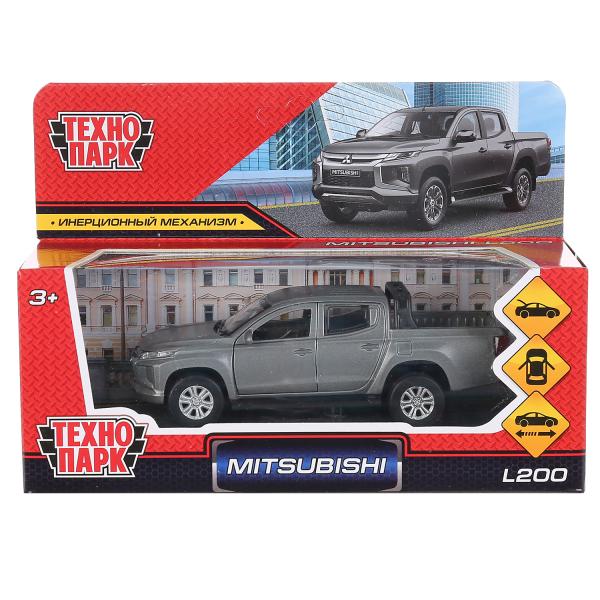 Technoparc. Modèle "Mitsubishi L200 Pickup", série de voiture 13 cm, métal double, bagage art.L200-12FIL-GY