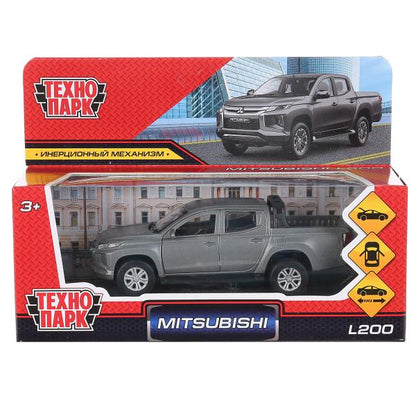 Technoparc. Modèle "Mitsubishi L200 Pickup", série de voiture 13 cm, métal double, bagage art.L200-12FIL-GY