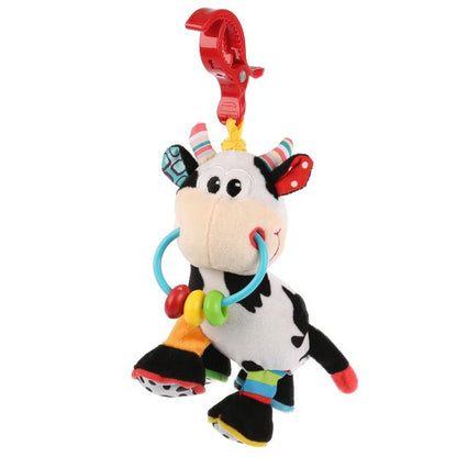 ПОГРЕМУШКА-ПОДВЕСКА С КЛИПСОЙ, ПИЩАЛКА С ВИБРАЦИЕЙ НА КАРТ. В ПАК. (РУСС. УП.) УМКА в кор.125шт