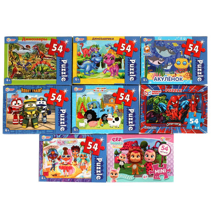 Mix. Пазлы классические в коробке. Passé 54 détails. Умные игры в уп.32шт в кор.8уп