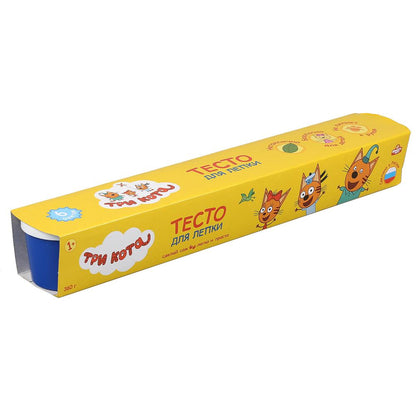 ТМ МУЛЬТИ АРТ Тесто для лепки, 6 цв. по 60 г "Три Кота" в кор.12шт